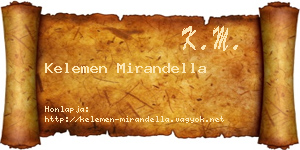 Kelemen Mirandella névjegykártya