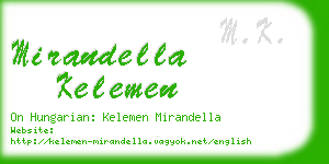 mirandella kelemen business card